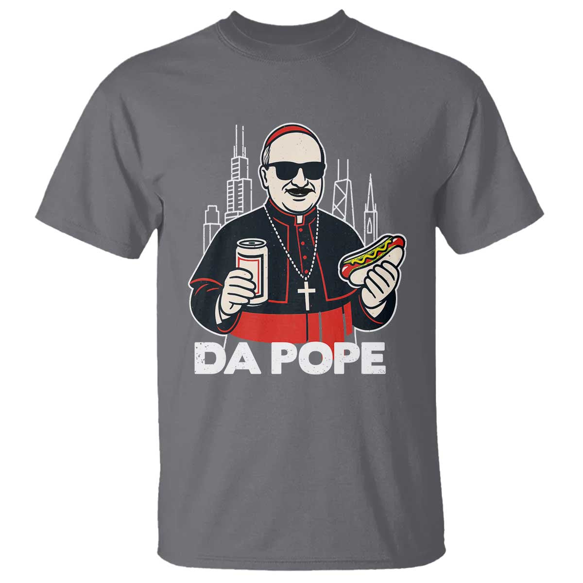 Funny Da Pope Chicago Hot Dog T Shirt 267th Pope Leo XIV