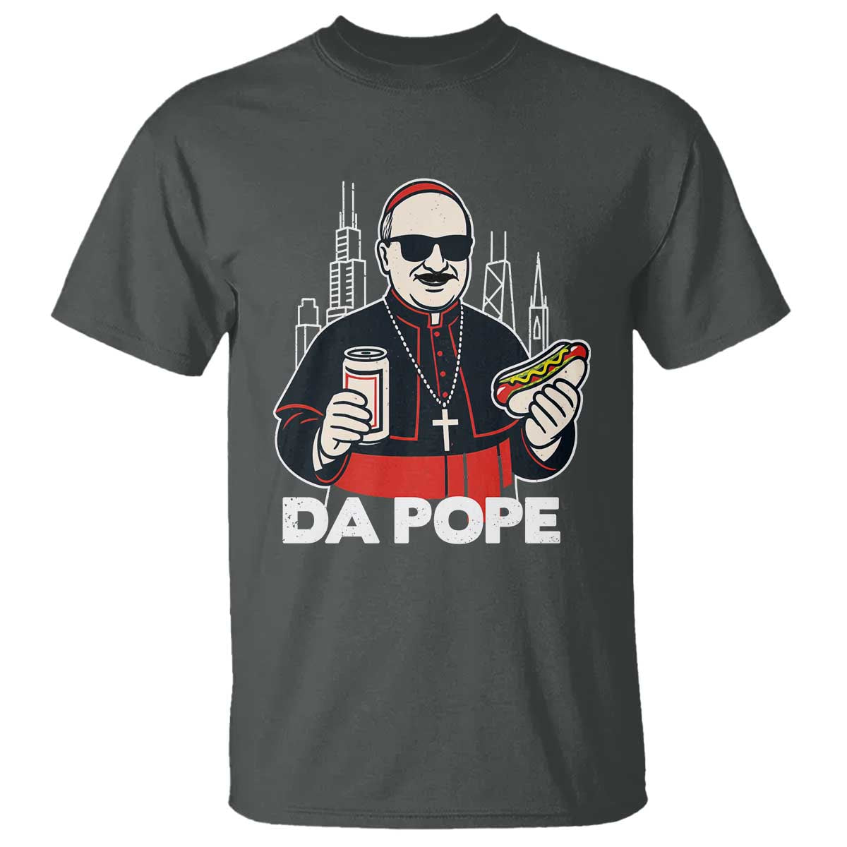 Funny Da Pope Chicago Hot Dog T Shirt 267th Pope Leo XIV