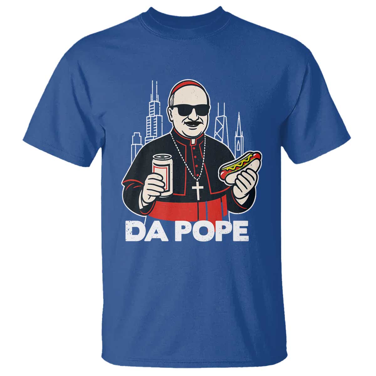 Funny Da Pope Chicago Hot Dog T Shirt 267th Pope Leo XIV