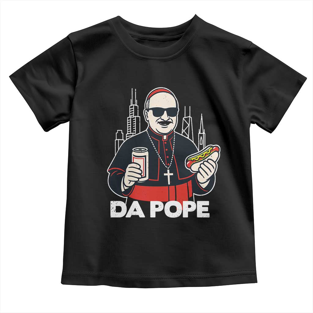 Funny Da Pope Chicago Hot Dog Toddler T Shirt 267th Pope Leo XIV