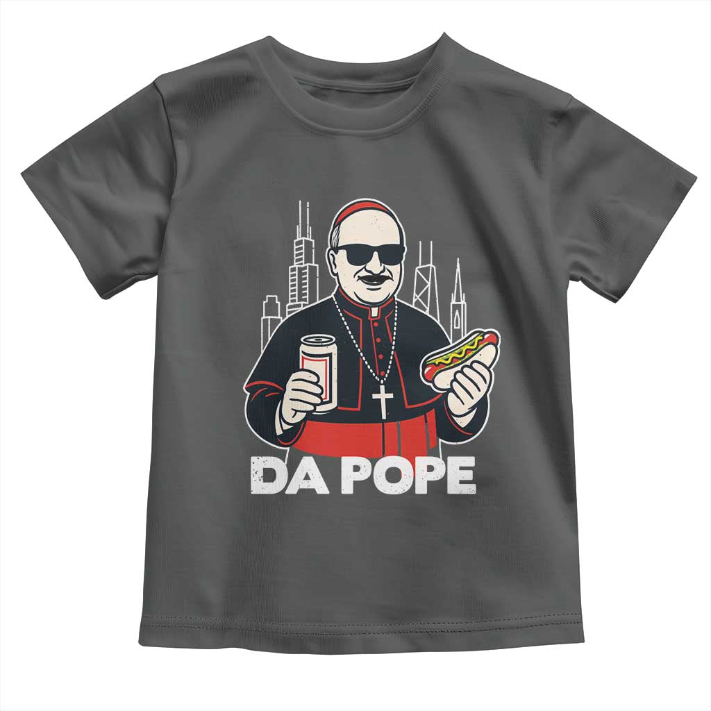 Funny Da Pope Chicago Hot Dog Toddler T Shirt 267th Pope Leo XIV