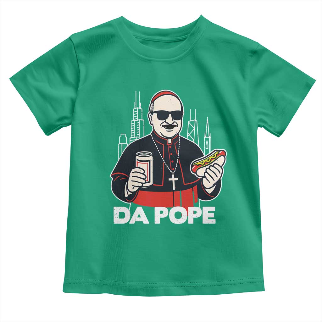 Funny Da Pope Chicago Hot Dog Toddler T Shirt 267th Pope Leo XIV