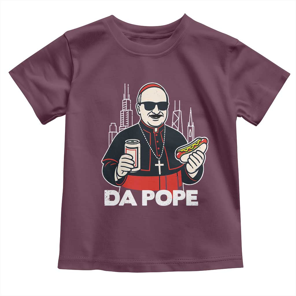Funny Da Pope Chicago Hot Dog Toddler T Shirt 267th Pope Leo XIV
