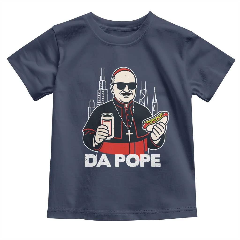 Funny Da Pope Chicago Hot Dog Toddler T Shirt 267th Pope Leo XIV