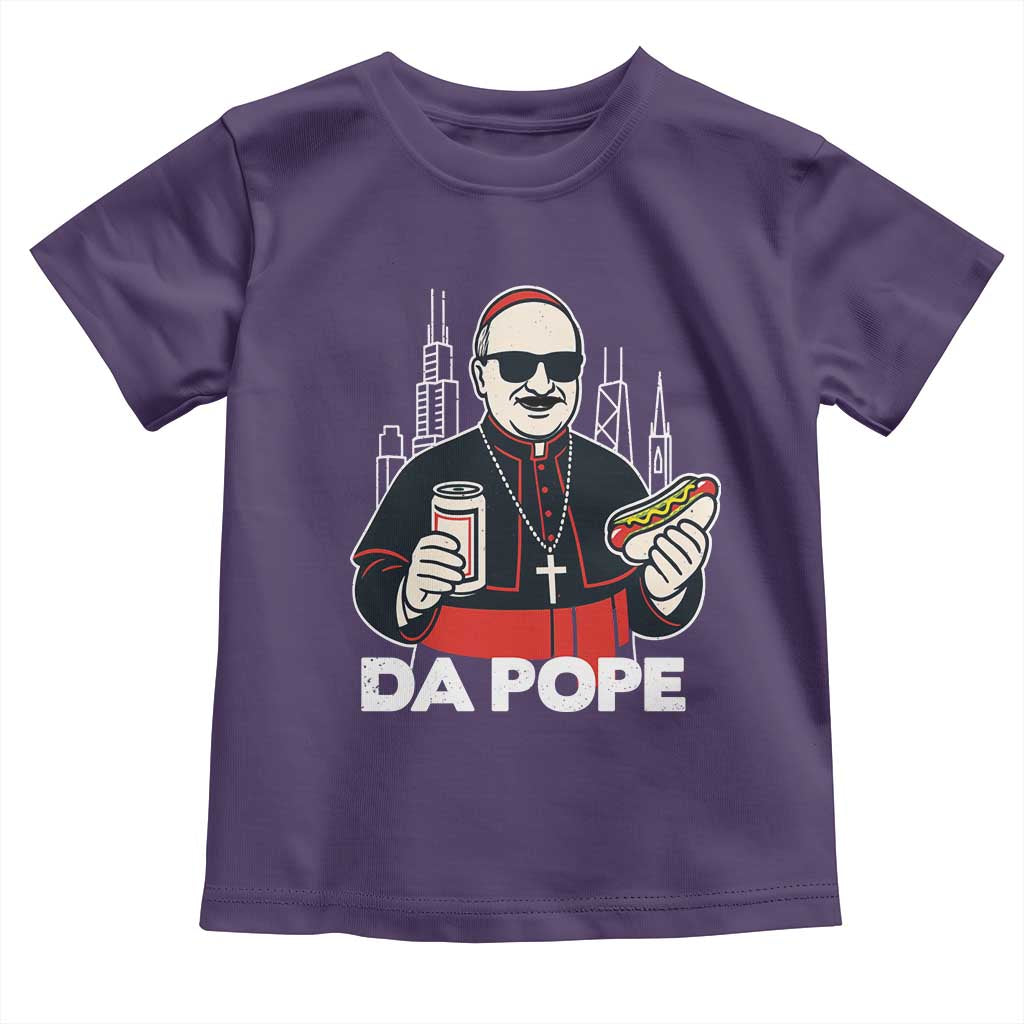 Funny Da Pope Chicago Hot Dog Toddler T Shirt 267th Pope Leo XIV