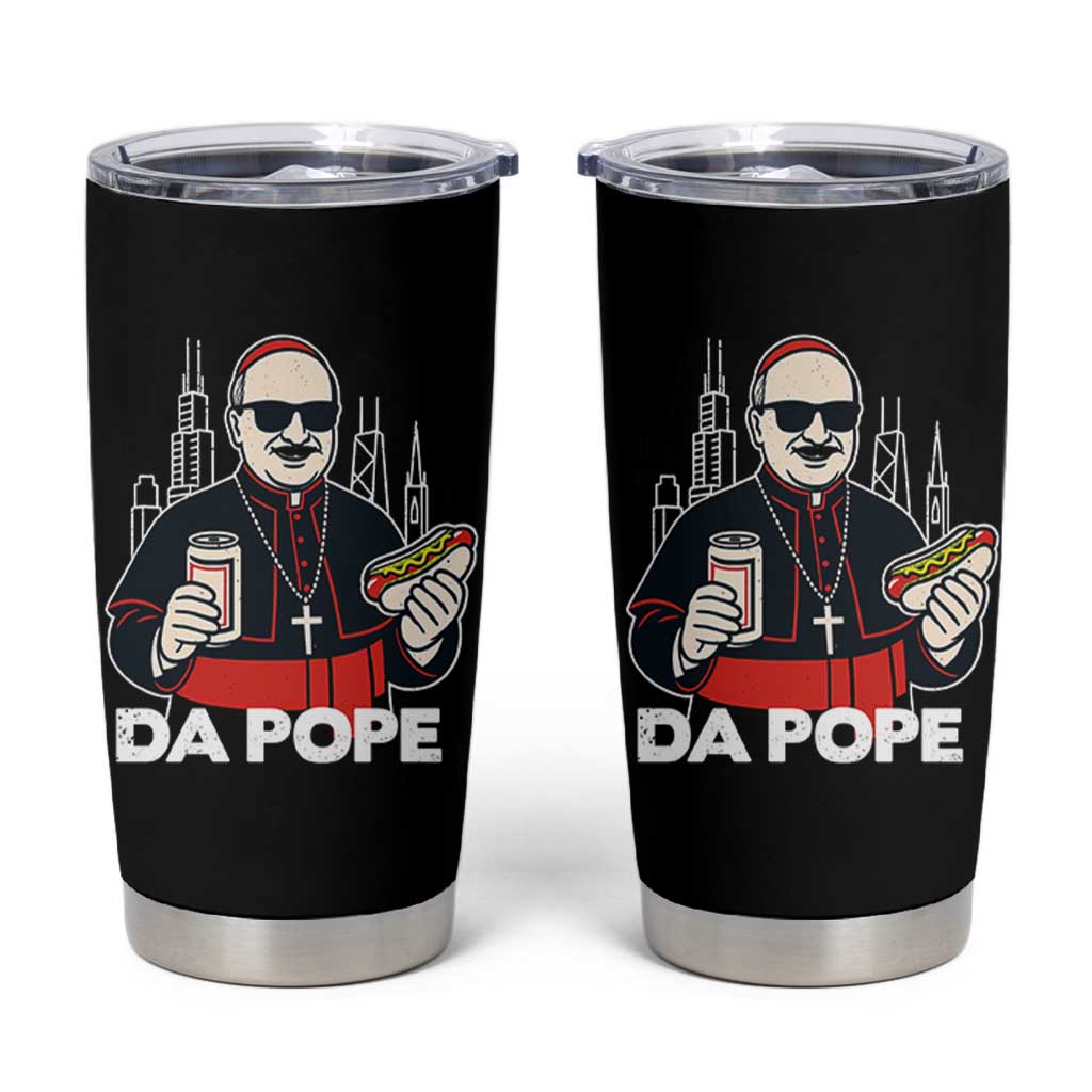 Funny Da Pope Chicago Hot Dog Tumbler Cup 267th Pope Leo XIV