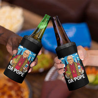 Funny Da Pope Leo XIV 4 in 1 Can Cooler Tumbler 267th Pope Chicago Hot Dog and Beer