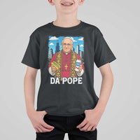 Funny Da Pope Leo XIV T Shirt For Kid 267th Pope Chicago Hot Dog and Beer