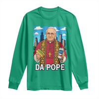 Funny Da Pope Leo XIV Long Sleeve Shirt 267th Pope Chicago Hot Dog and Beer
