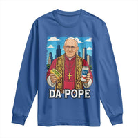 Funny Da Pope Leo XIV Long Sleeve Shirt 267th Pope Chicago Hot Dog and Beer
