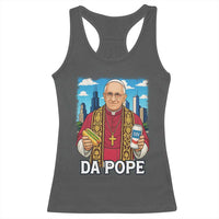 Funny Da Pope Leo XIV Racerback Tank Top 267th Pope Chicago Hot Dog and Beer
