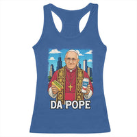 Funny Da Pope Leo XIV Racerback Tank Top 267th Pope Chicago Hot Dog and Beer