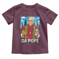 Funny Da Pope Leo XIV Toddler T Shirt 267th Pope Chicago Hot Dog and Beer