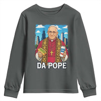 Funny Da Pope Leo XIV Youth Sweatshirt 267th Pope Chicago Hot Dog and Beer