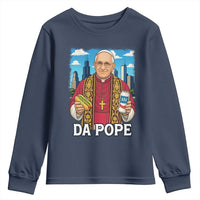 Funny Da Pope Leo XIV Youth Sweatshirt 267th Pope Chicago Hot Dog and Beer
