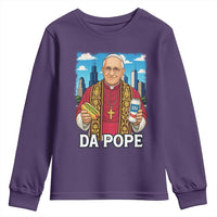 Funny Da Pope Leo XIV Youth Sweatshirt 267th Pope Chicago Hot Dog and Beer