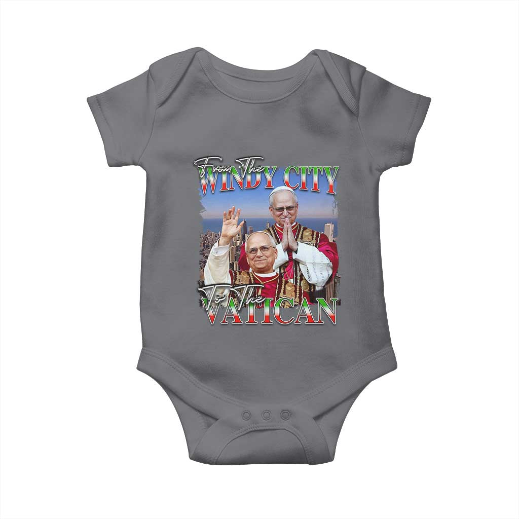 267th Pope Leo XIV Baby Onesie From The Windy City To The Vatican US Chicago Pride
