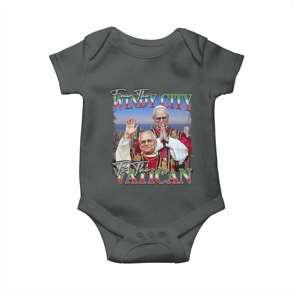267th Pope Leo XIV Baby Onesie From The Windy City To The Vatican US Chicago Pride