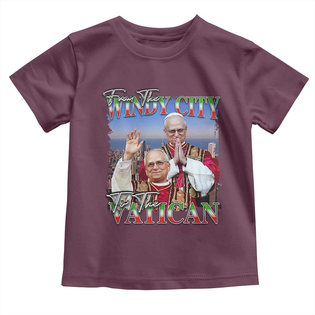267th Pope Leo XIV Toddler T Shirt From The Windy City To The Vatican US Chicago Pride