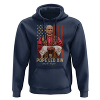 Vintage Pope Leo XIV Hoodie 267th Pope American Flag