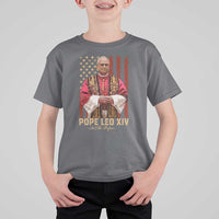 Vintage Pope Leo XIV T Shirt For Kid 267th Pope American Flag