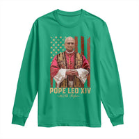 Vintage Pope Leo XIV Long Sleeve Shirt 267th Pope American Flag