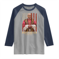 Vintage Pope Leo XIV Raglan Shirt 267th Pope American Flag