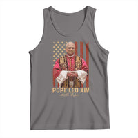 Vintage Pope Leo XIV Tank Top 267th Pope American Flag