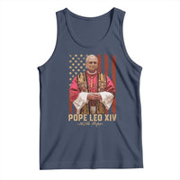 Vintage Pope Leo XIV Tank Top 267th Pope American Flag