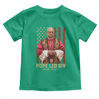 Vintage Pope Leo XIV Toddler T Shirt 267th Pope American Flag