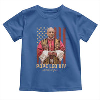 Vintage Pope Leo XIV Toddler T Shirt 267th Pope American Flag