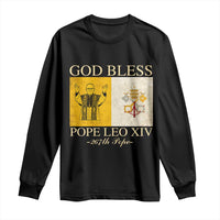 God Bless Pope Leo XIV Long Sleeve Shirt 267th Pope Vatican Flag