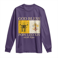 God Bless Pope Leo XIV Long Sleeve Shirt 267th Pope Vatican Flag