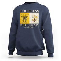 God Bless Pope Leo XIV Sweatshirt 267th Pope Vatican Flag