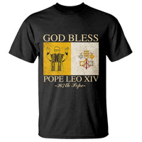 God Bless Pope Leo XIV T Shirt 267th Pope Vatican Flag