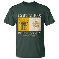 God Bless Pope Leo XIV T Shirt 267th Pope Vatican Flag