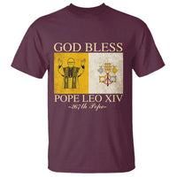 God Bless Pope Leo XIV T Shirt 267th Pope Vatican Flag