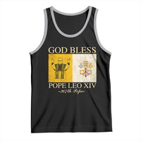 God Bless Pope Leo XIV Tank Top 267th Pope Vatican Flag