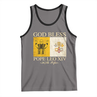 God Bless Pope Leo XIV Tank Top 267th Pope Vatican Flag