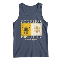 God Bless Pope Leo XIV Tank Top 267th Pope Vatican Flag