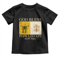God Bless Pope Leo XIV Toddler T Shirt 267th Pope Vatican Flag