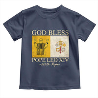 God Bless Pope Leo XIV Toddler T Shirt 267th Pope Vatican Flag