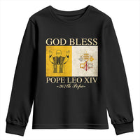 God Bless Pope Leo XIV Youth Sweatshirt 267th Pope Vatican Flag