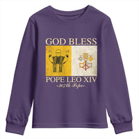 God Bless Pope Leo XIV Youth Sweatshirt 267th Pope Vatican Flag