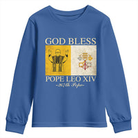 God Bless Pope Leo XIV Youth Sweatshirt 267th Pope Vatican Flag