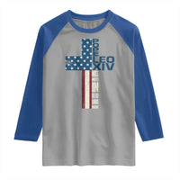 267th Pope Leo XIV Raglan Shirt Nos Multi In Illo Uno Unum American Cross