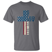 267th Pope Leo XIV T Shirt Nos Multi In Illo Uno Unum American Cross