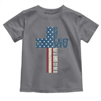 267th Pope Leo XIV Toddler T Shirt Nos Multi In Illo Uno Unum American Cross