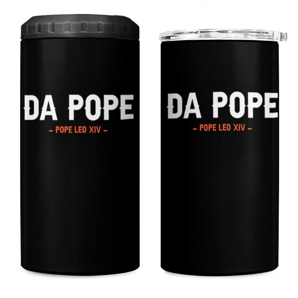 Da Pope Leo XIV 4 in 1 Can Cooler Tumbler 267th Pope Catholic Chicago Pride