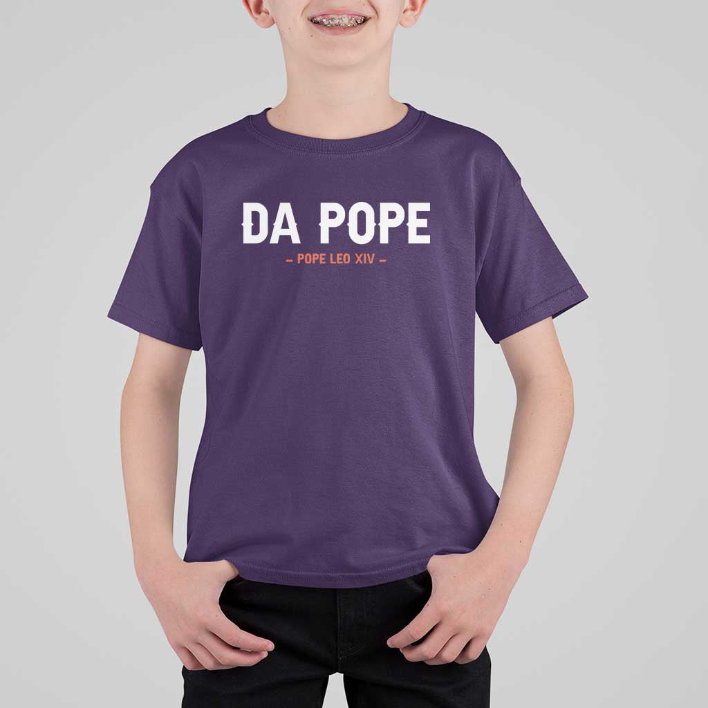 Da Pope Leo XIV T Shirt For Kid 267th Pope Catholic Chicago Pride